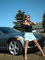 Got my motor going - photos of my trophy wifey getting my engine and motor all warmed and revved up