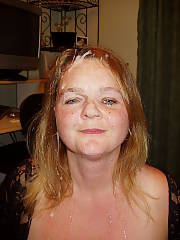 Hot mom whore with a curvy face likes getting cum showers