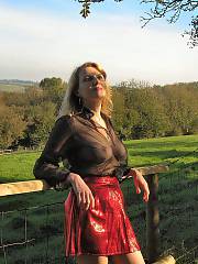 My glamourous wife in some glam shots we did on a wind swept hill.
