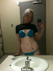 blonde wife titties backside