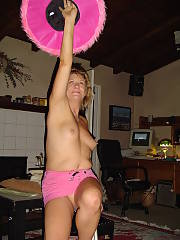 Her birthday party... just a few snaps of my wife posing at her last birthday party. well it was just me and her but it was one good party...!