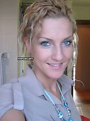 lighthaired wife exposing cunt