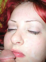 Just a dirty hoe...horny red head bitch sucking cock.  thats about the only thing she was great at.  she was bbw and stupid but enjoyed to suck dick