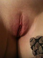 This is steph with her perfectly shaven pussy. she would jizz as soon as i touched it and it made me blow as well