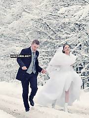 blackhaired wedding vacation herself