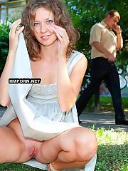 flashing tease panties public