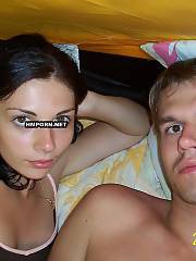 darkhaired vacation gangbang threesome