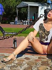 wearing panties flashing outside