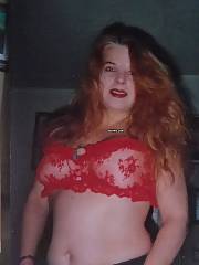 Redhead Lanie in sexual underwear