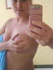 young mom blowing stretched