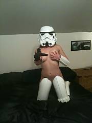 One of my girlfriends sent me pics of her in a friends stormtrooper costume