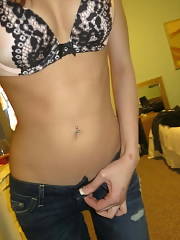 selfie blonde flashing hooters