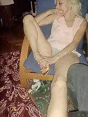 footjob blowjob blonde fingering