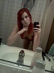 teenager exposing melons