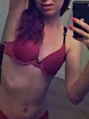 My sexy THOT girlfriend Lesbian nude Selfie Redhead Skinny Teen