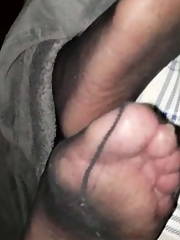 wife tights feet milf