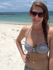 flashing public beach big