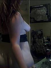 MILF gets on cam and undresses down, i enjoy how her breasts bounce with the smallest motions