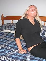 blonde wife shows tits