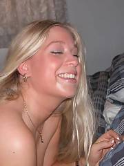 blonde wife shows tits