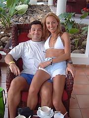 blonde milf shows touch