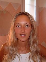 blonde milf shows touch