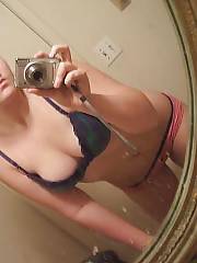 lighthaired teen shooting herself