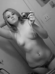 lighthaired teen shooting herself