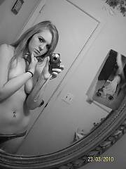 lighthaired teen shooting herself