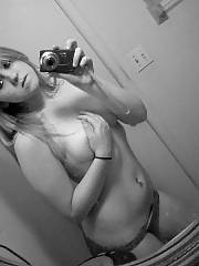 lighthaired teen shooting herself