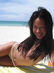 oriental exposing public beach