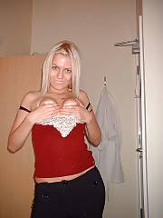 lighthaired touching pussy