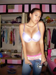 busty teen undresses cam