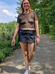 German milf Silke in the wood