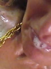 Slutty mamma - enjoys blowing penis and draining the jizz out of your penis and nutsack inside her throat