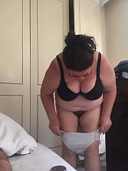 bbw wife white panties