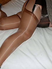 pantyhose brown stockings mature