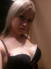 blonde wife titties backside