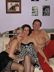 Mature swinger couples met to swap wives and husbands and enjoy bi threesome and 4some sex together - amateur porn photos