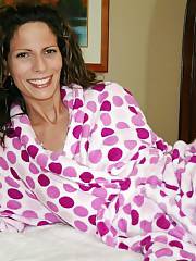 Hot mother In pink robe