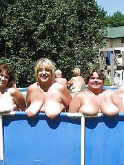 Mature pool party