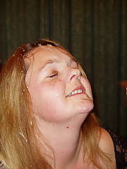 mom chubby face sperm