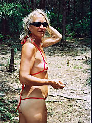 Bitch linda in her red bikini