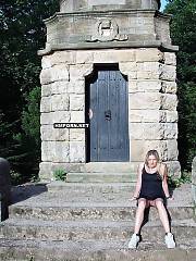 blondie walking panties dressed