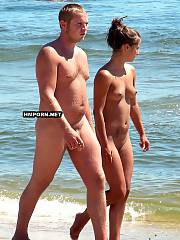 nudist couples walking caught