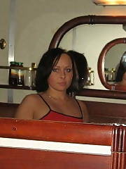 couple train penetrating brunette