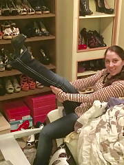 two brunette stockings