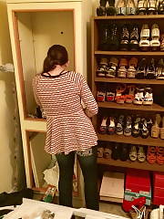 High Heel slut two Amateur Brunette Stockings