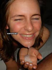 Insane blowjobs & facial cumshots, These gals love sperm & really love when boys sperm on their faces - private porn pictures