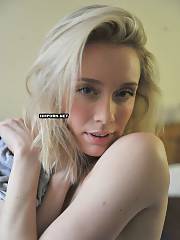 smoking skinny blonde exposing